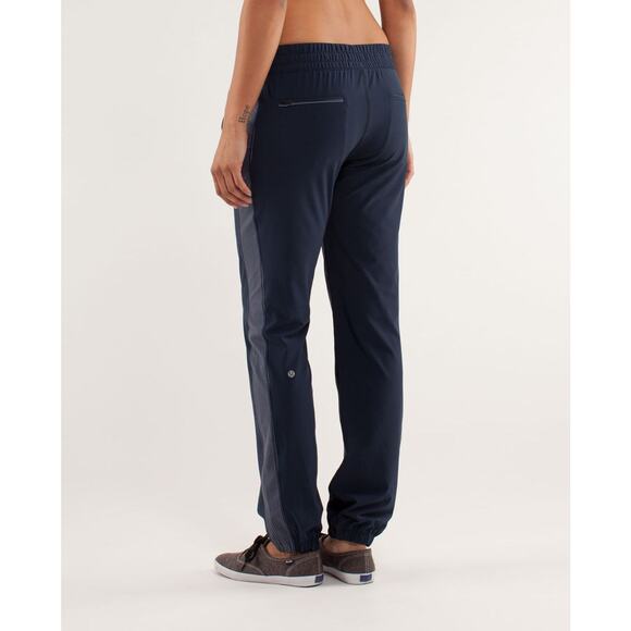 Lululemon Work It Out Track Pants SZ S Wagon Stripe Inkwell Jogger Elastic Waist - Picture 3 of 14